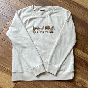 Columbia Women’s Graphic Crewneck Cream/Tan Size L
